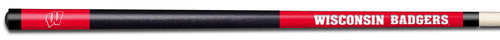 WISCONSIN COLOR ENGRAVED BILLIARD CUE WHITE / RED - UWIBCE931
