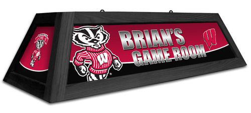 WISCONSIN 42'' SPIRIT GAME TABLE LAMP - CUSTOM RED - UWIBSL421C