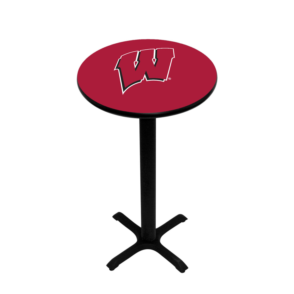 WISCONSIN PEDESTAL PUB TABLE RED - UWIPTB111