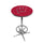 WISCONSIN CHROME FOOT RING PUB TABLE RED - UWIPTR111