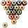 VANDERBILT STANDARD COLOR NUMBERED BILLIARD BALL SET STANDARD COLOR BILLIARD BALL SET - VANBBSSTD