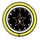 VANDERBILT NEON WALL CLOCK - 14'' BLACK FACE /YELLOW NEON - VANNWC100-14