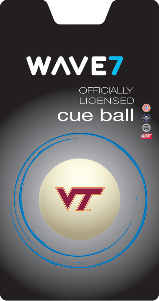 VIRGINIA TECH CUE BALL WHITE - VATBBC100X