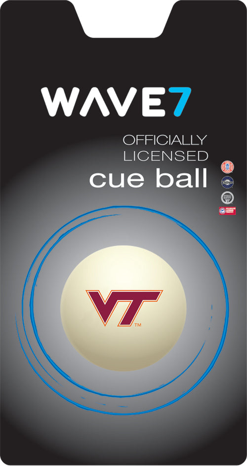 VIRGINIA TECH CUE BALL WHITE - VATBBC100X