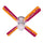 VIRGINIA TECH CEILING FAN - 42'' MAROON/ORANGE - VATFAN100-42