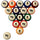 WAKE FOREST STANDARD COLOR NUMBERED BILLIARD BALL SET STANDARD COLOR BILLIARD BALL SET - WFUBBSSTD