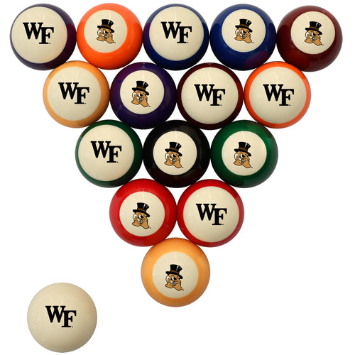 WAKE FOREST STANDARD COLOR NUMBERED BILLIARD BALL SET STANDARD COLOR BILLIARD BALL SET - WFUBBSSTD