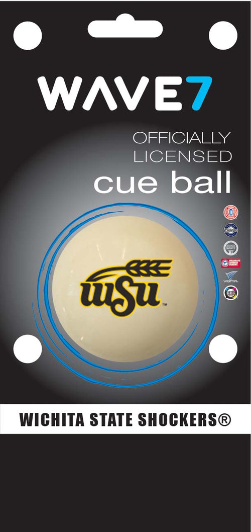 WICHITA STATE CUE BALL WHITE - WSTBBC200