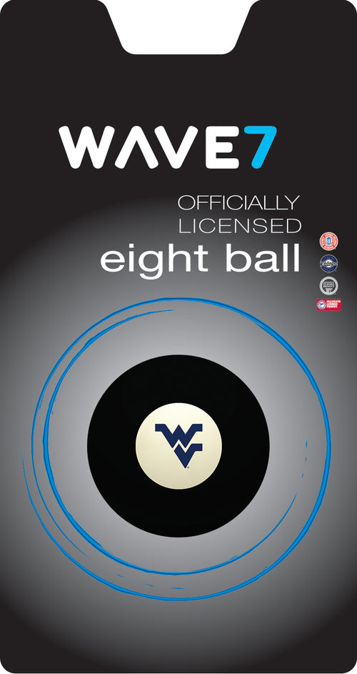 WEST VIRGINIA EIGHT BALL BLACK - WVUBBE200X
