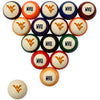 WEST VIRGINIA STANDARD COLOR NUMBERED BILLIARD BALL SET STANDARD COLOR BILLIARD BALL SET - WVUBBSSTD