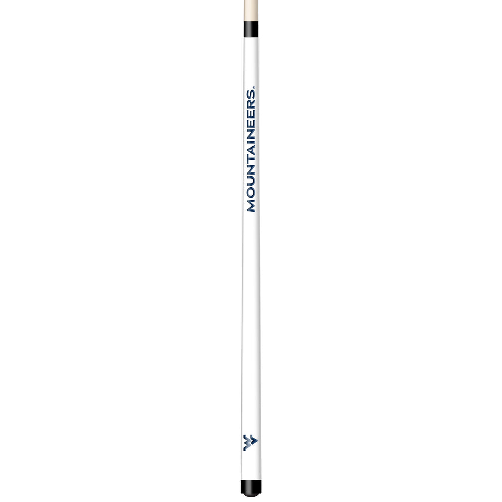 WEST VIRGINIA ENGRAVED BILLIARD CUE WHITE / BLUE - WVUBCE101-JR
