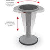 Hierarchy Height Adjustable Grow Stool- Short Stool (Grey) - BALT