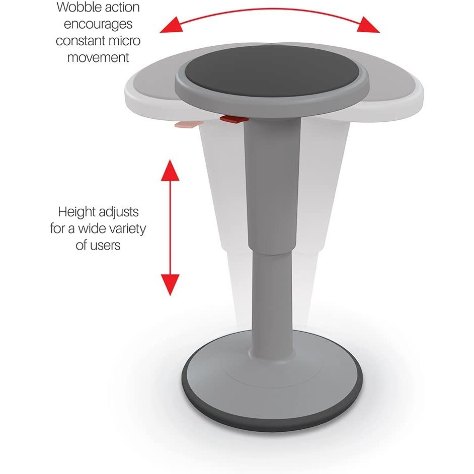Hierarchy Height Adjustable Grow Stool- Short Stool (Grey) - BALT