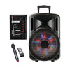 Befree Sound beFree Sound 12 Inch 2500 Watt Bluetooth Portable Party PA Speaker With Illuminating Lights and USB/MicroSD/AUX-in/FM Radio/DV12V Inputs