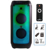 Befree Sound beFree Sound 2 x 8'' Wireless Rechargeable Bluetooth Party Speaker with LED Illuminating Lights