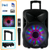 Befree Sound beFree Sound 12 Inch 2500 Watt Bluetooth Rechargeable Portable Party PA Speaker with Illuminating Lights