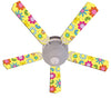 Ceiling Fan Designers 52FAN-IMA-FPBY Flower Power Butterflies Yellow Ceiling Fan 52 In.