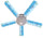 Ceiling Fan Designers 52FAN-IMA-KPD Kids Playful Dolphins Ceiling Fan 52 In.