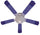 Ceiling Fan Designers 52FAN-IMA-SS Shooting Stars Ceiling Fan 52 In.