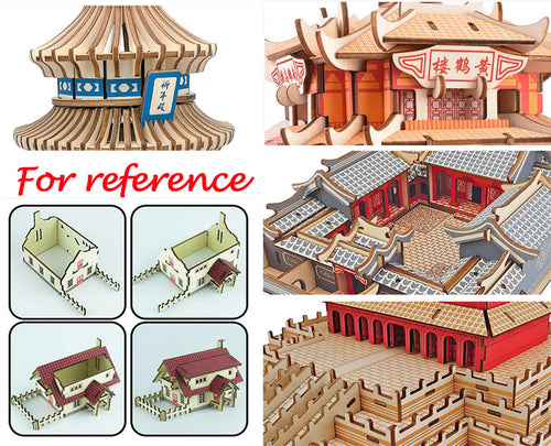 PANDA SUPERSTORE - 3D Wooden Puzzle for Kids DIY Assembly Jigsaw Model Kit Home Decor Gift - Flower Ranch