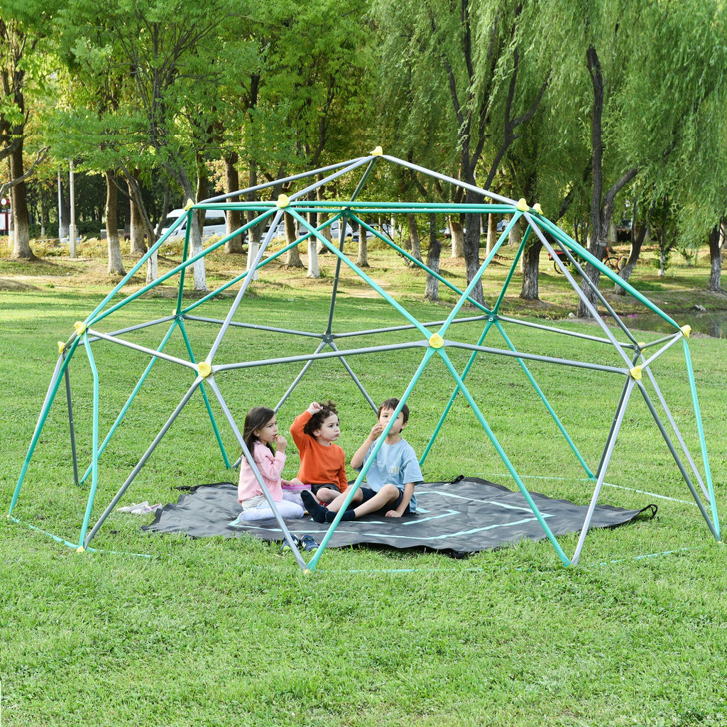 Yeah Depot - 13ft Geometric Dome Climber Play Center, Kids Climbing Dome Tower with Hammock, Rust & UV Resistant Steel Supporting 1000 LBS