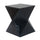 Yeah Depot - 14.25'' Black Concrete Side Table with Rustic Hand-Carved Texture and Unique Symmetric Form – Weather-Resistant Accent for Patio, Garden, or Balcony
