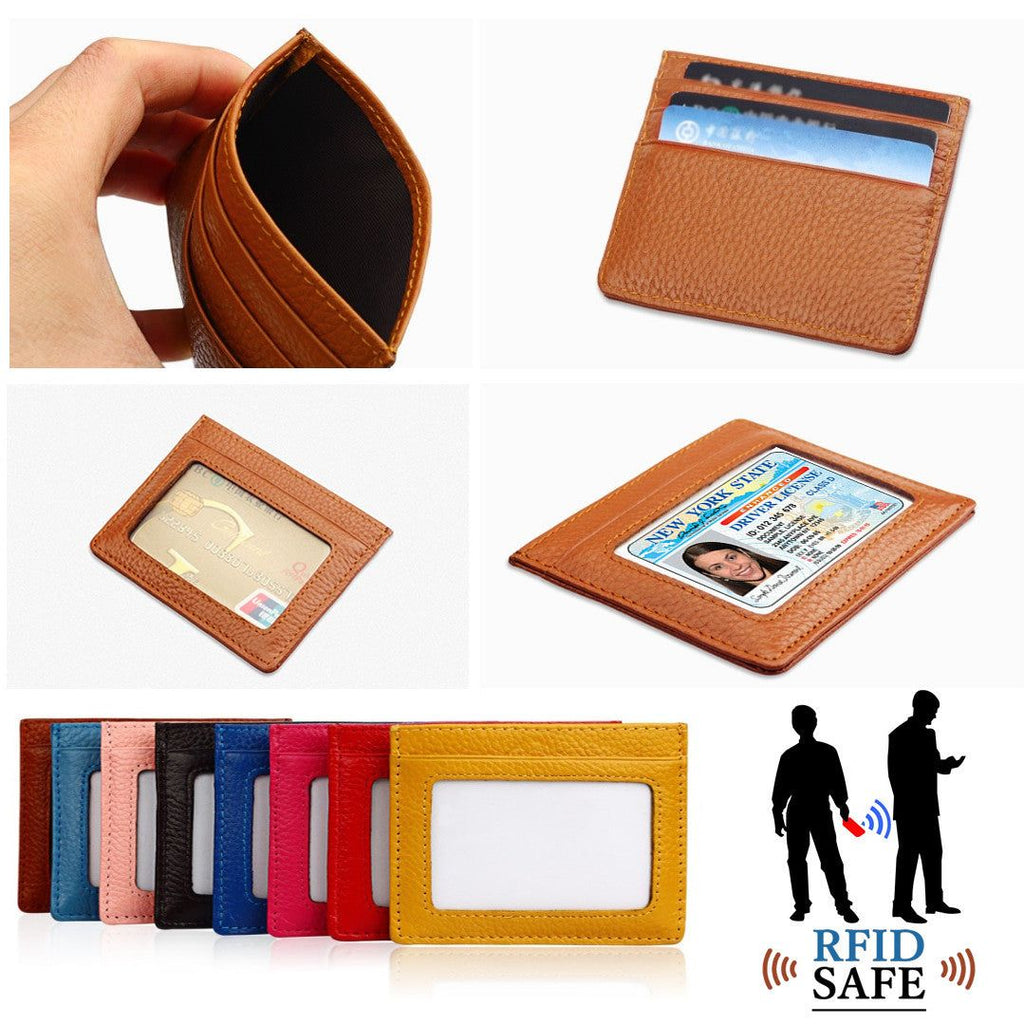VistaShops - Skinny Mini RFID Safe Universal Minimal Wallet