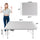 Yeah Depot - 4ft Rattan Folding Table for Indoor&Outdoor, Portable Foldable Table Rattan Plaited White