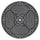 Yeah Depot - Ø48-inch Cast Aluminum Patio Dining Table with Black Frame and Umbrella Hole
