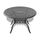 Yeah Depot - Ø48-inch Cast Aluminum Patio Dining Table with Black Frame and Umbrella Hole
