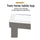 Yeah Depot - Outdoor Patio Aluminum 40''x70'' Two-tone Table Top Rectangle Dining Table with Tapered Feet & Umbrella Hole, Matte White+ Grayish
