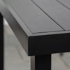 Yeah Depot - Outsunny Outdoor Dining Table for 6 Person, Rectangular Patio Table, Aluminum Metal Legs for Garden, Lawn, Patio, Woodgrain Black