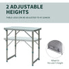 Yeah Depot - Outsunny 23'' Folding Camping Table with Height Adjustability, Lightweight Portable Table with Carry Handle, Outdoor Folding Table Camping Accessories