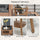 Yeah Depot - Outsunny Rattan Side Table, Outdoor End Table with Storage Shelf, Aluminum Frame Square, Coffee Table with Tempered Glass Top, Sand