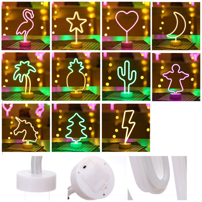 VistaShops - Tropical Nights Neon Deco Lights With Remote Control