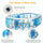 Eggracks by Global Phoenix - 90×60×20In Inflatable Swimming Pool Blow Up Family Pool For Kids Foldable Swim Ball Pool Center
