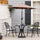 Yeah Depot - Outsunny 30'' Round Patio Dining Table with Umbrella Hole, Antique Cast Aluminum Outdoor Bistro Table Only, Black