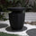Yeah Depot - Decorative Garden End Table, 20.3'' H Modern Heavy Duty Patio Sturdy Faux Terrazzo Accent Table Side Table Plant Table for Indoor Outdoor