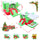 Yeah Depot - Christmas Jump 'n Slide Inflatable Bouncer for Kids Complete Setup with Blower - 80'' x 91'' Play Area - 55'' Tall