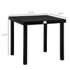 Yeah Depot - Outsunny Outdoor Dining Table for 4 Person, Square, Aluminum Metal Legs for Garden, Lawn, Patio, Woodgrain Black