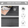 Yeah Depot - Outsunny Outdoor Dining Table for 4 Person, Square, Aluminum Metal Legs for Garden, Lawn, Patio, Woodgrain Black