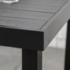 Yeah Depot - Outsunny Outdoor Dining Table for 4 Person, Square, Aluminum Metal Legs for Garden, Lawn, Patio, Woodgrain Black