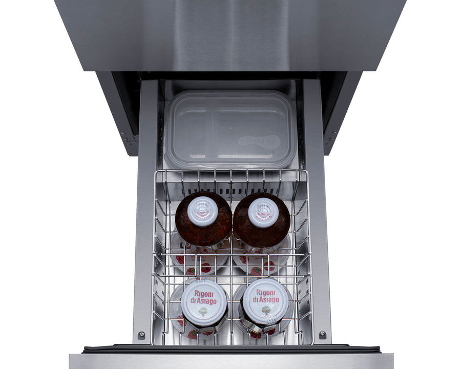 15'' Wide Indoor/Outdoor ADA Compliant Panel-Ready Drawer Refrigerator In Stainless Steel - ADRD15PNR Summit