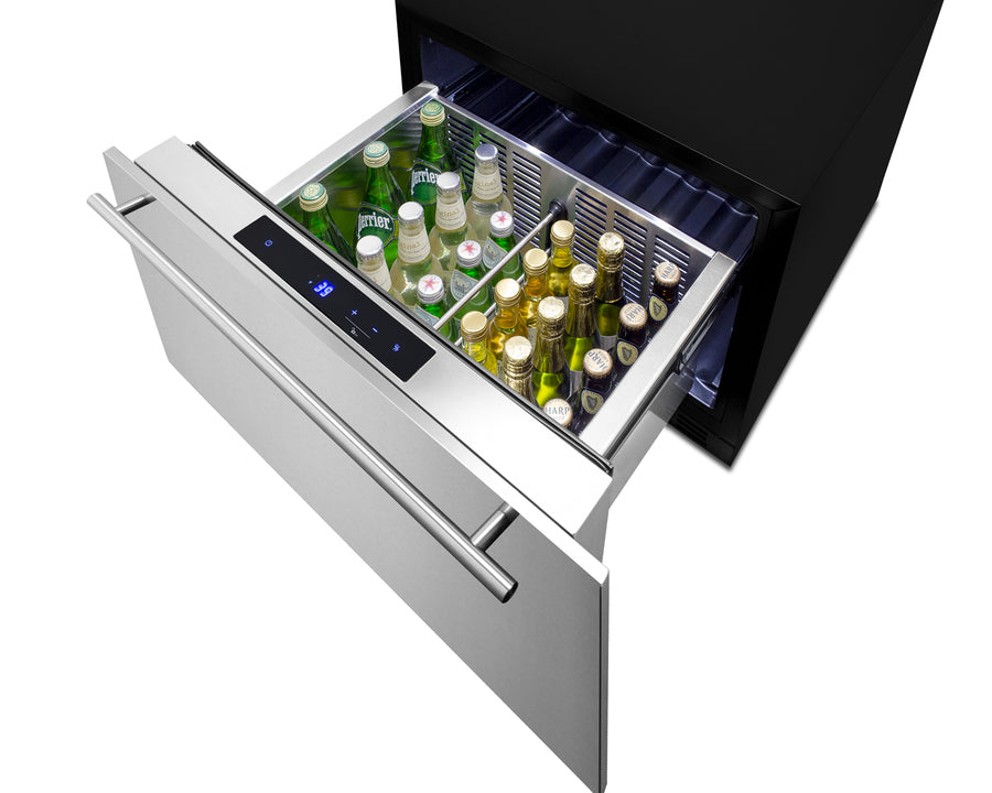24'' Wide Single Drawer Bulit-In Refrigerator For Indoor Or Outdoor Use With Panel-Ready Front - FF1DSS24 Summit