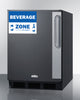 Commercial 5.5 Cu.Ft. Beverage Zone Refrigerator With Stainless Steel Handle - FF6BK7BZADALHD Summit Commercial