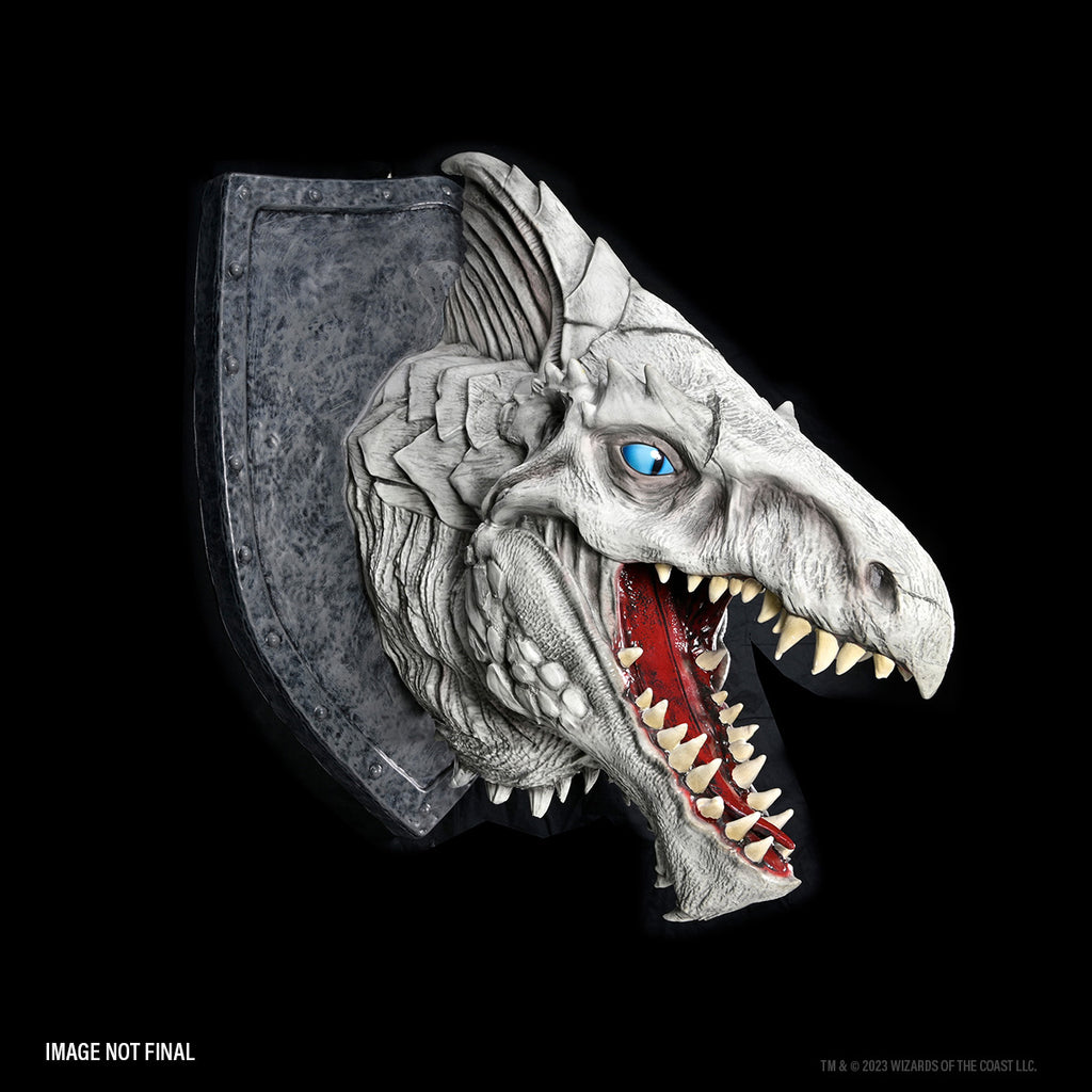 Wizkids - D&D Replicas Of The Realms: White Dragon Trophy Plaque