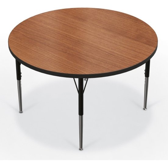 Activity Table - 42'' Round - Amber Cherry Top Surface - Black Edgeband - BALT