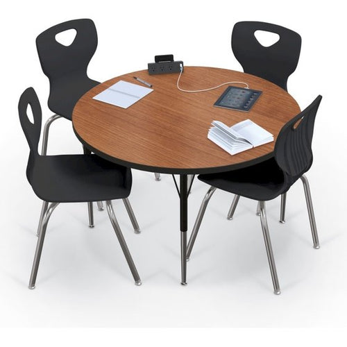 Activity Table - 42'' Round - Amber Cherry Top Surface - Black Edgeband - BALT