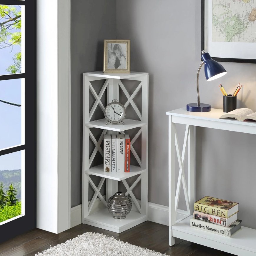 Oxford 3 Tier Corner Bookcase - Convience Concept, Inc.