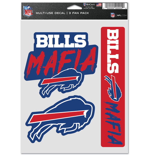 Buffalo Bills Decal Multi Use Fan 3 Pack Bills Mafia Design - WinCraft